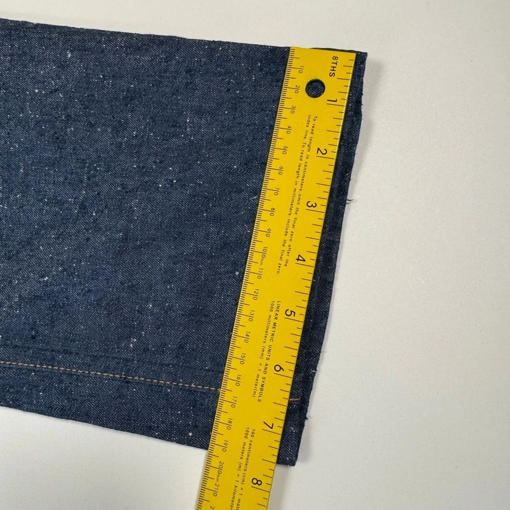 Gustin Slim Fit Mens 33x30 Blue Dark Wash Nep Denim Raw Button Fly Jeans